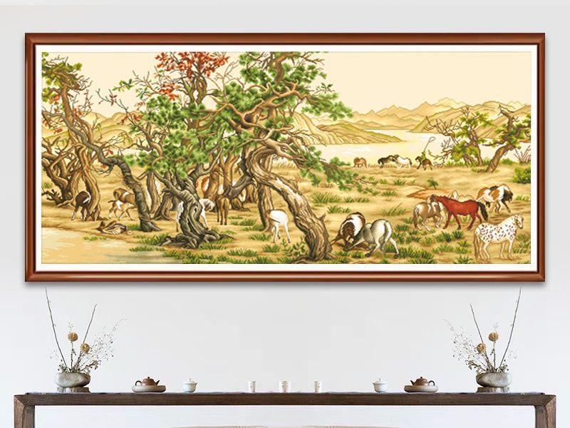 The Exquisite Cross – stitch of “Hundred Horses”