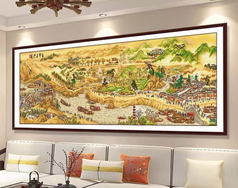 Cross – Stitch “The Kangxi Southern Inspection Tour Picture”: A Glimpse into History and Culture