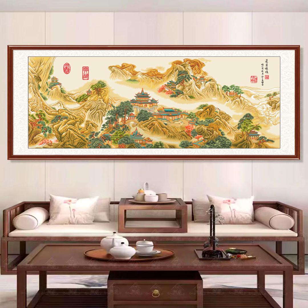 Cross – stitch of “Penglai Wonderland Picture”