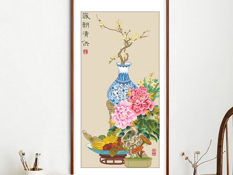 Cross – stitch “New Year’s Day Painting” – A Glimpse into Ancient Chinese New Year Customs