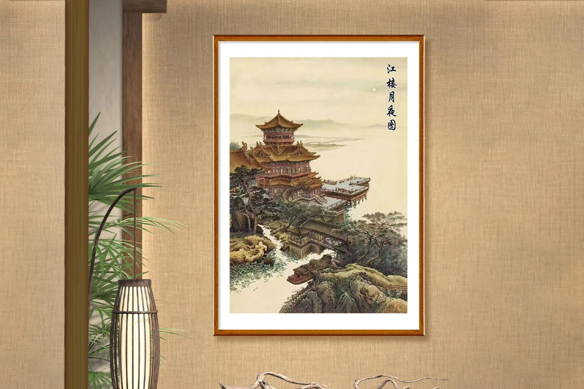 “Jianglou Moonlit Night” Cross-Stitch: A Masterpiece in Thread