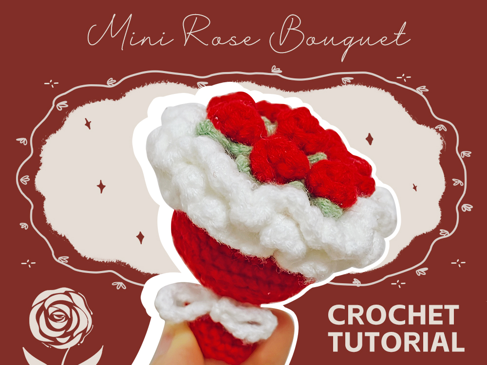 “Enchanted Crochet Mini Rose Bouquets: A Touch of Timeless Elegance”