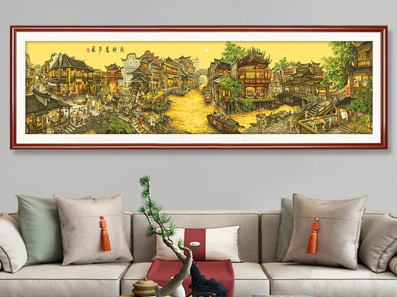 “Old Dream in the South” Cross-Stitch: A Vivid Tapestry of Jiangnan’s Past