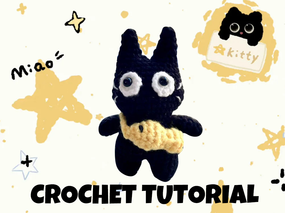 A little black cat crochet tutorial