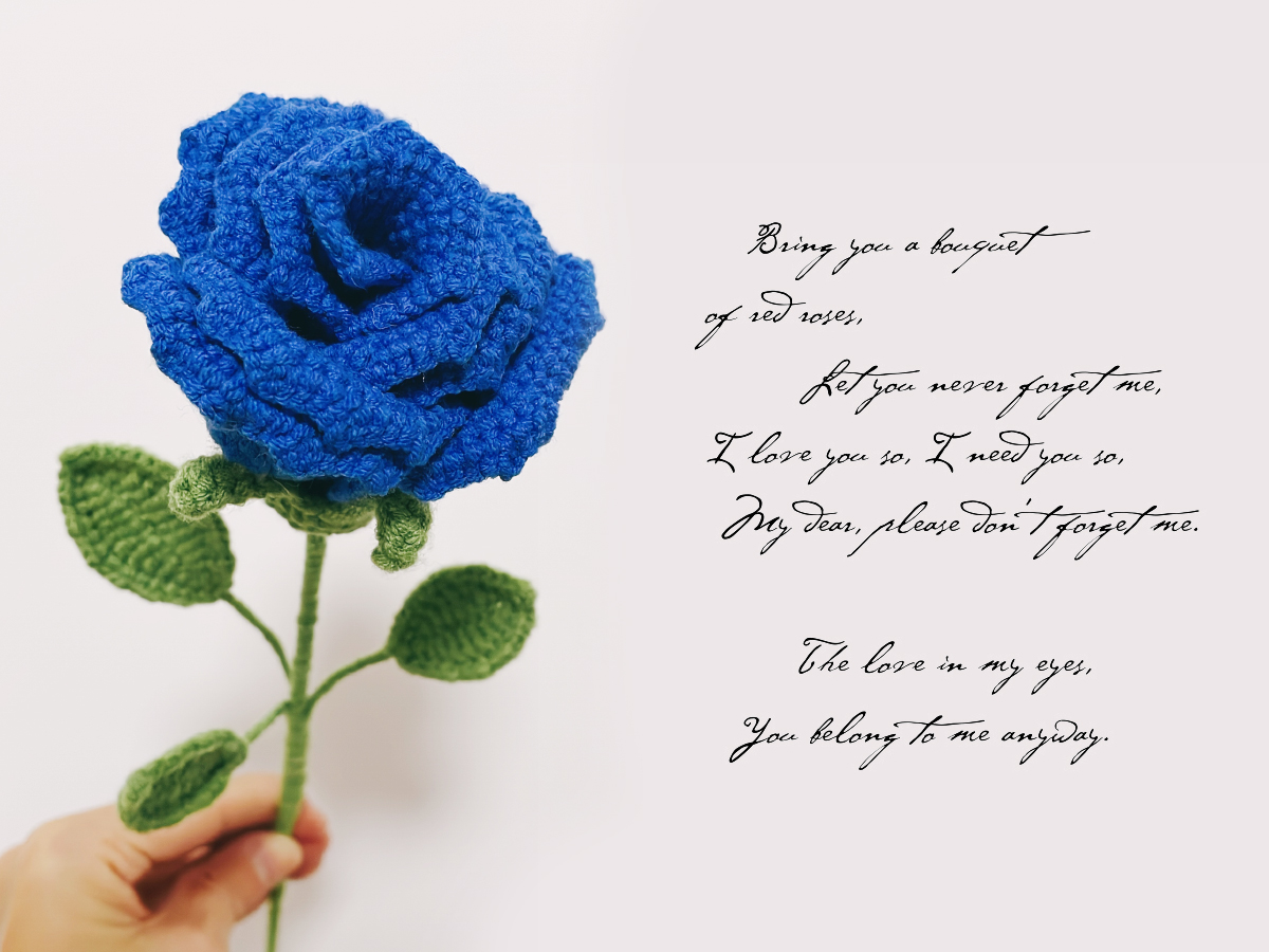 Crochet a Blue Rose for My Beloved: A Heartwarming Tutorial to Weave Love