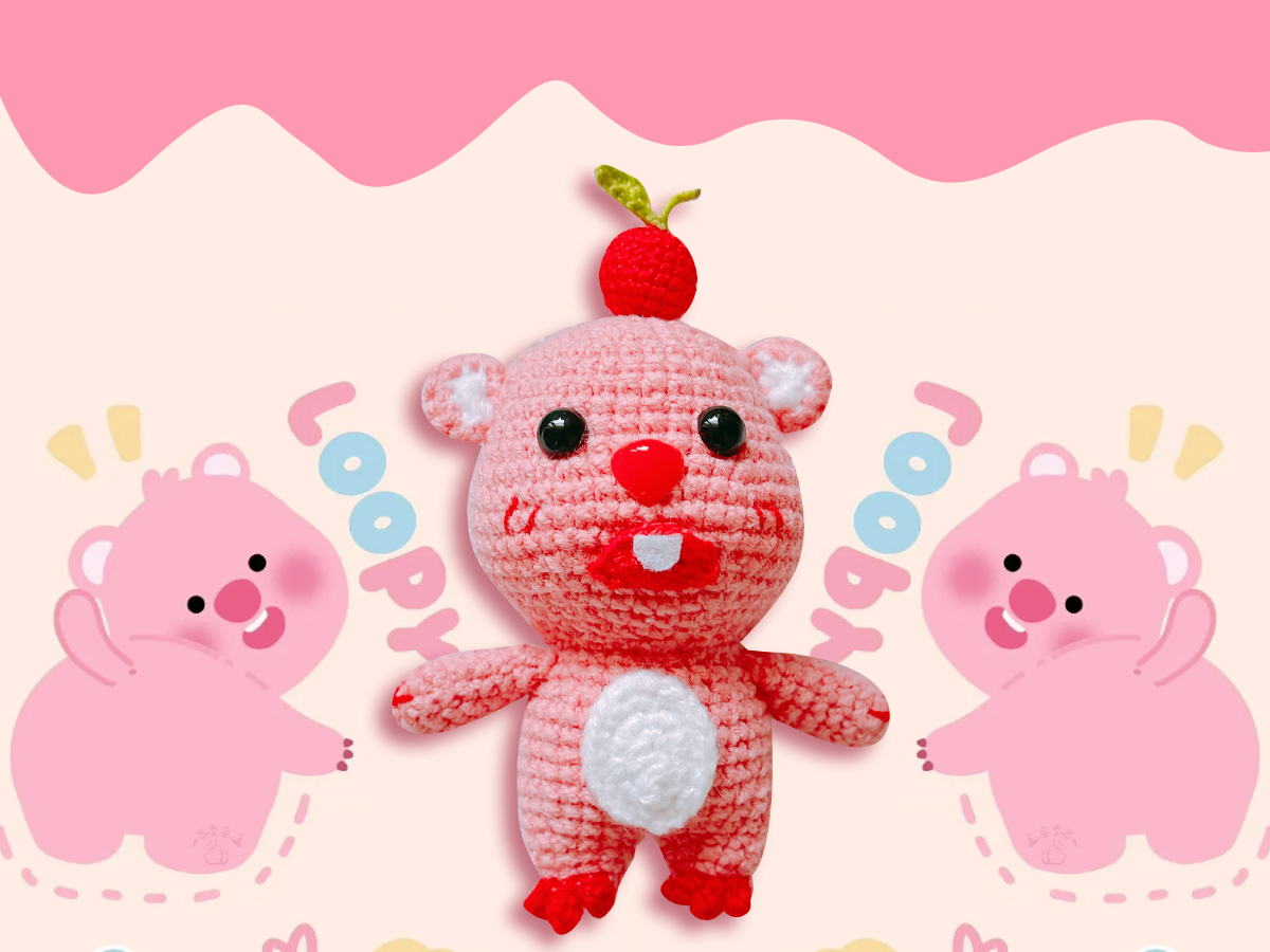 Meet Loopy: The Crochet Version of Your Favorite Pink Beaver!